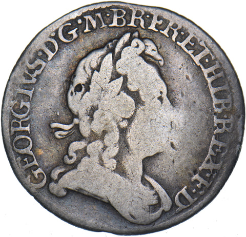 1723 SSC Sixpence - George I British Silver Coin
