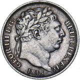 1816 Sixpence - George III British Silver Coin - Nice