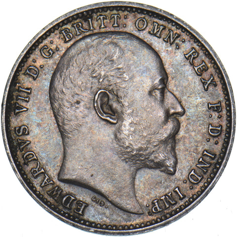 1907 Maundy Fourpence - Edward VII British Silver Coin - Very Nice