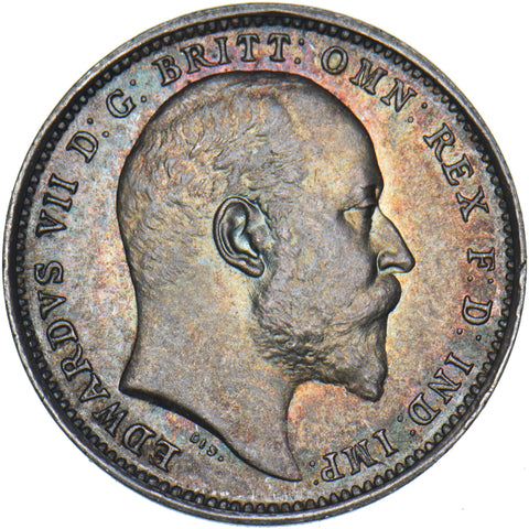 1910 Maundy Fourpence - Edward VII British Silver Coin - Superb