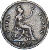 1836 Groat (Fourpence) - William IV British Silver Coin - Nice