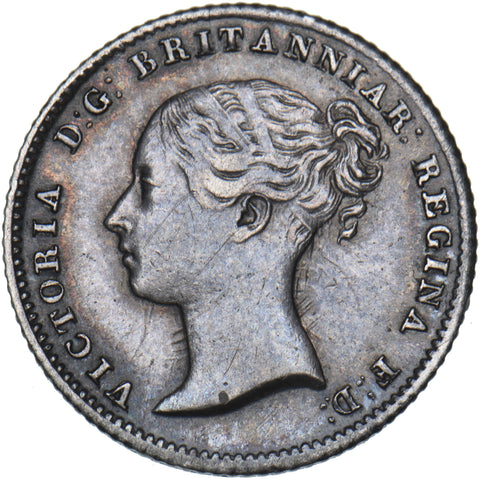 1840 Groat (Fourpence) - Victoria British Silver Coin - Very Nice
