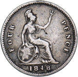 1848 Groat (Fourpence) - Victoria British Silver Coin