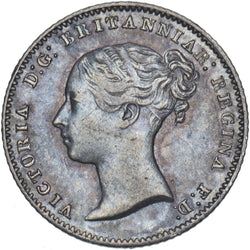 1849 Groat (Fourpence) - Victoria British Silver Coin - Very Nice
