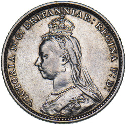 1888 Groat (Fourpence) - Victoria British Silver Coin - Nice