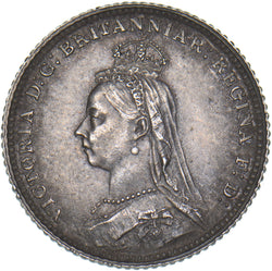 1888 Groat (Fourpence) - Victoria British Silver Coin - Very Nice