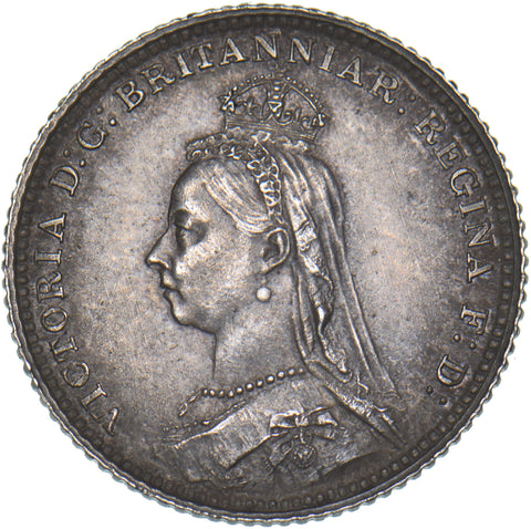 1888 Groat (Fourpence) - Victoria British Silver Coin - Very Nice