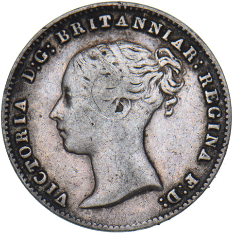 1845 Threepence - Victoria British Silver Coin - Nice