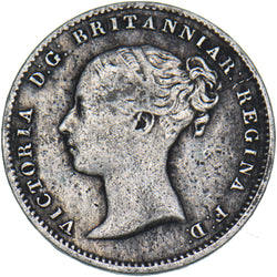 1856 Threepence - Victoria British Silver Coin