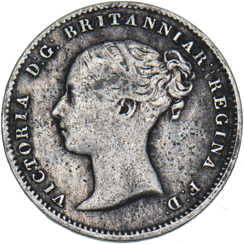 1856 Threepence - Victoria British Silver Coin