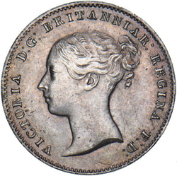 1859 Threepence - Victoria British Silver Coin - Superb