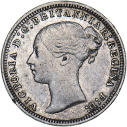 1874 Threepence - Victoria British Silver Coin - Nice