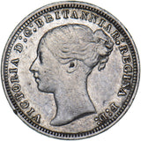 1874 Threepence - Victoria British Silver Coin - Nice