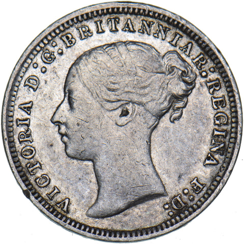 1874 Threepence - Victoria British Silver Coin - Nice