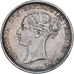 1885 Threepence - Victoria British Silver Coin - Nice
