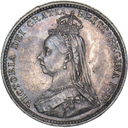 1887 Threepence - Victoria British Silver Coin - Superb