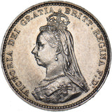 1887 Threepence - Victoria British Silver Coin - Very Nice