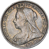 1901 Threepence - Victoria British Silver Coin - Very Nice