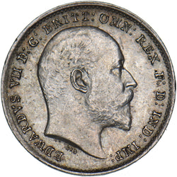 1902 Threepence - Edward VII British Silver Coin - Very Nice