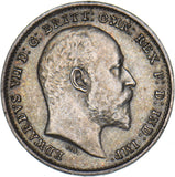 1902 Threepence - Edward VII British Silver Coin - Very Nice