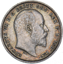 1903 Threepence - Edward VII British Silver Coin - Nice