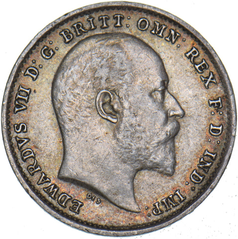 1903 Threepence - Edward VII British Silver Coin - Nice