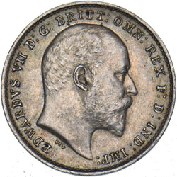 1903 Threepence - Edward VII British Silver Coin - Very Nice