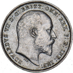 1909 Threepence - Edward VII British Silver Coin - Superb