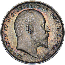 1910 Threepence - Edward VII British Silver Coin - Superb