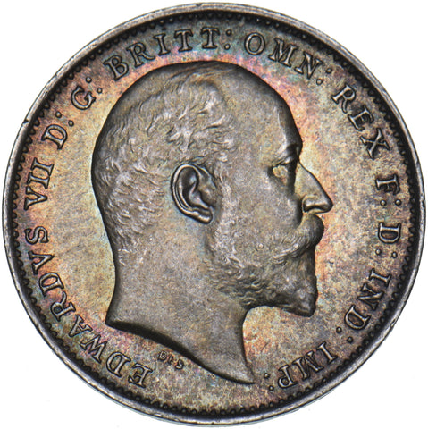 1910 Threepence - Edward VII British Silver Coin - Superb