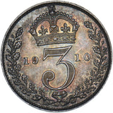1910 Threepence - Edward VII British Silver Coin - Superb