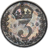 1910 Threepence - Edward VII British Silver Coin - Superb