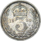 1930 Maundy Threepence - George V British Silver Coin - Very Nice