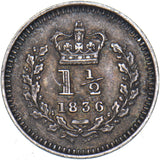 1836 Threehalfpence - William IV British Silver Coin - Very Nice