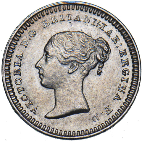1843 Threehalfpence (43 Over 34) - Victoria British Silver Coin - Superb