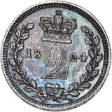 1824 Maundy Twopence - George IV British Silver Coin - Very Nice