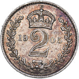 1905 Maundy Twopence - Edward VII British Silver Coin - Very Nice