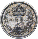 1944 Maundy Twopence - George VI British Silver Coin - Superb
