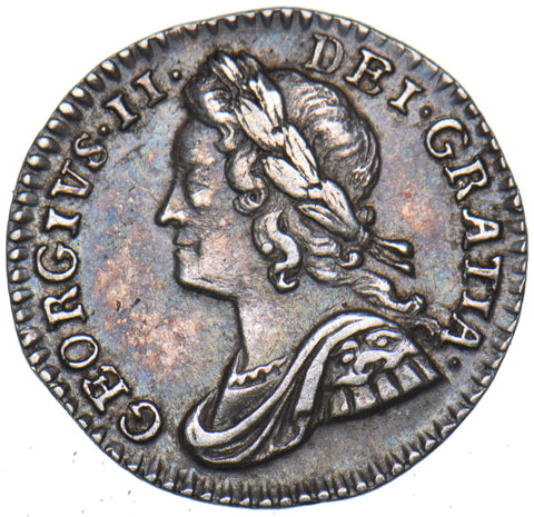 1750 Maundy Penny - George II British Silver Coin - Very Nice