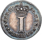 1750 Maundy Penny - George II British Silver Coin - Very Nice