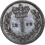 1869 Maundy Penny - Victoria British Silver Coin - Superb