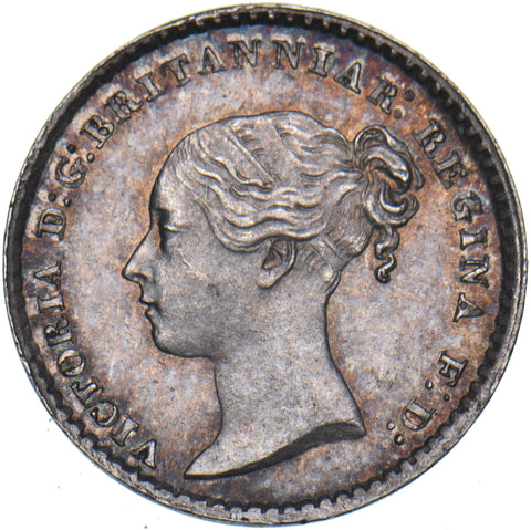 1876 Maundy Penny - Victoria British Silver Coin - Superb