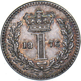 1876 Maundy Penny - Victoria British Silver Coin - Superb