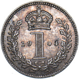 1904 Maundy Penny - Edward VII British Silver Coin - Superb