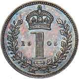 1905 Maundy Penny - Edward VII British Silver Coin - Superb