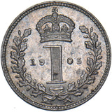 1905 Maundy Penny - Edward VII British Silver Coin - Superb