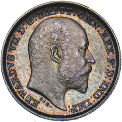 1909 Maundy Penny - Edward VII British Silver Coin - Superb