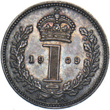 1909 Maundy Penny - Edward VII British Silver Coin - Superb
