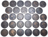 1860 - 1894 Pennies Lot (29 Coins) - Victoria British Bronze Coins