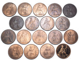 1937 - 1970 High Grade Pennies Lot (18 Coins) - British Bronze Coins